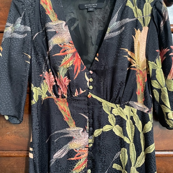 Allsaints Kota Nolina print mini dress US size 2 - Picture 5 of 6